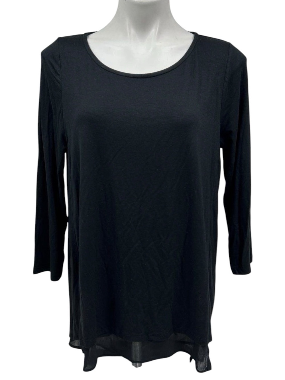 Soft Surroundings Women’s Marique Layered Black Tunic Top - Size Medium